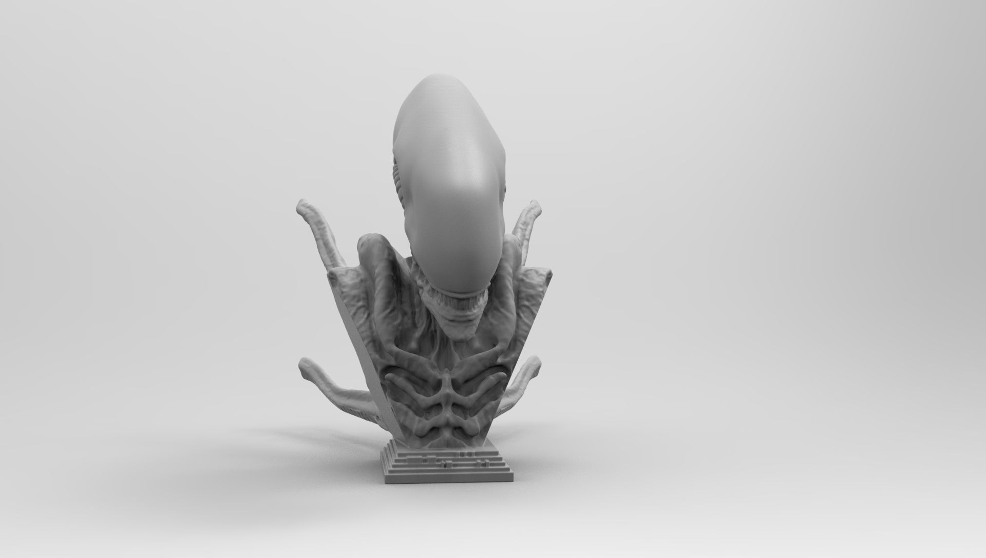Scout Alien Xenomorph Bust 3D Printing model 3D print model_82