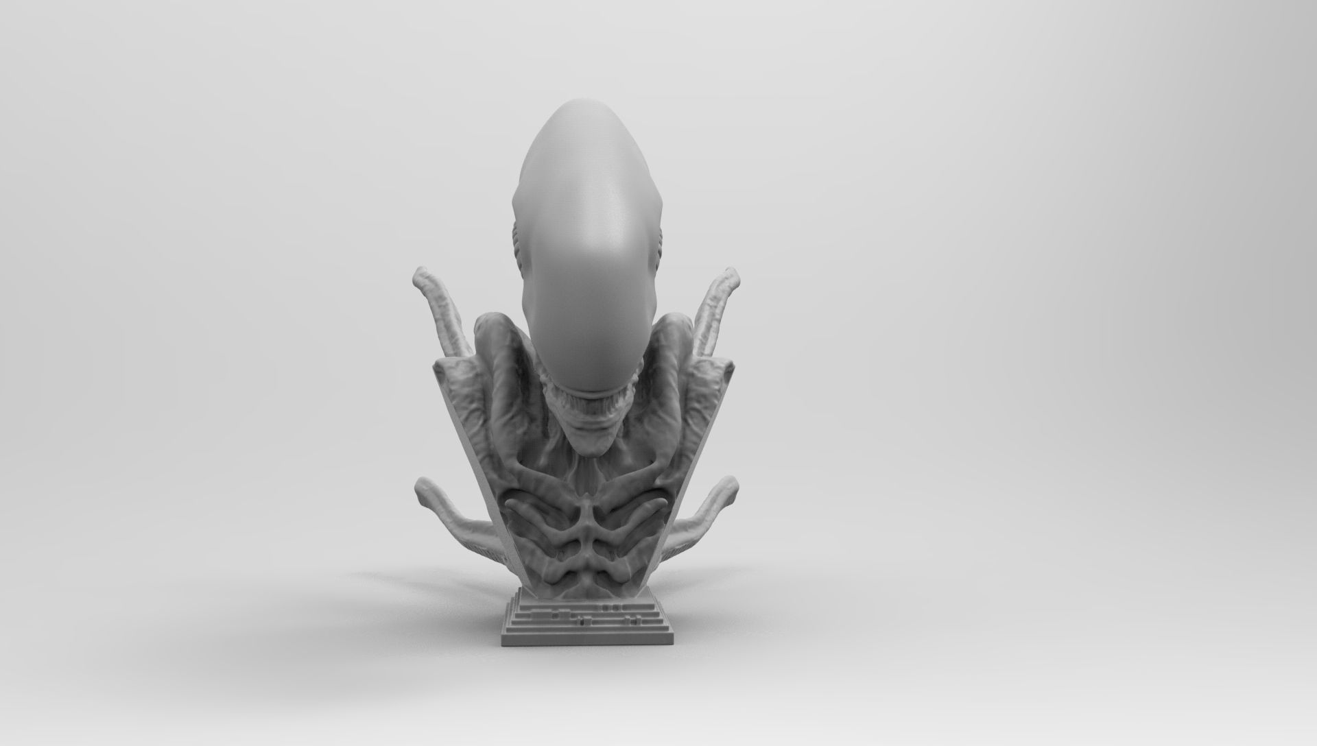 Scout Alien Xenomorph Bust 3D Printing model 3D print model_84