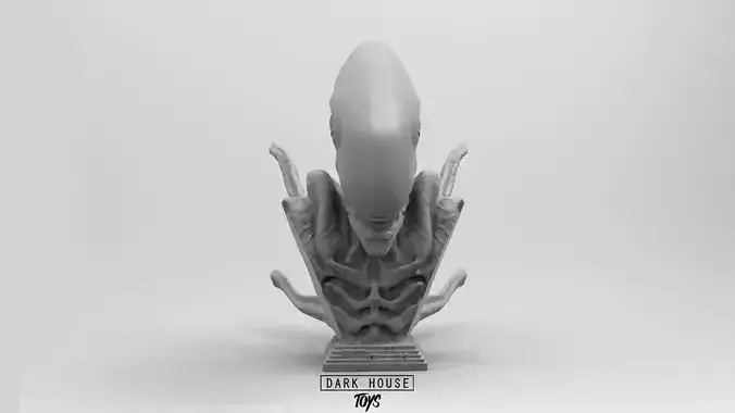 Scout Alien Xenomorph Bust 3D Printing model 3D print model Scout Alien Xenomorph Bust 3D Printing model 3D print model