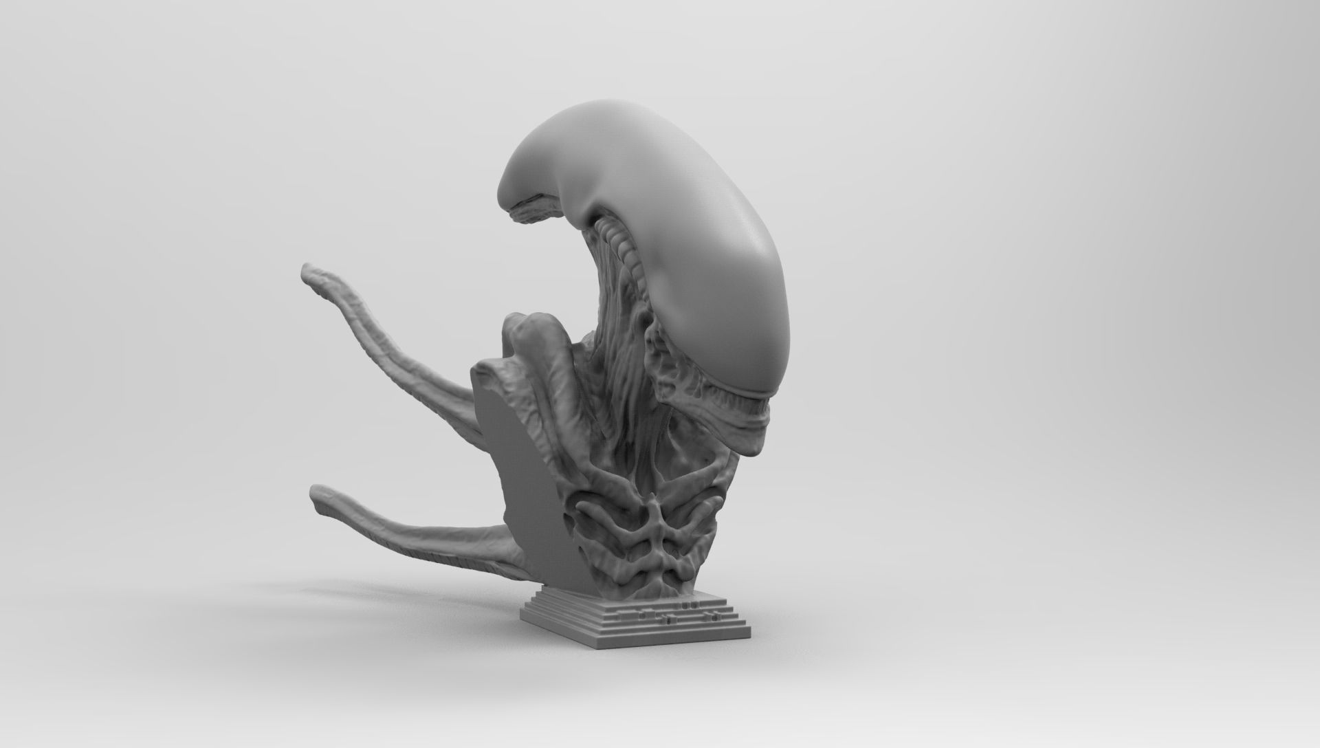 Scout Alien Xenomorph Bust 3D Printing model 3D print model_77