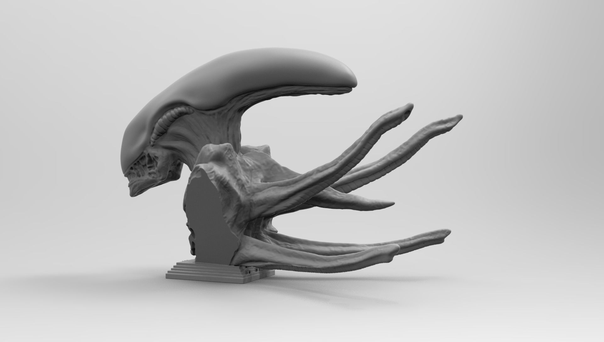 Scout Alien Xenomorph Bust 3D Printing model 3D print model_2
