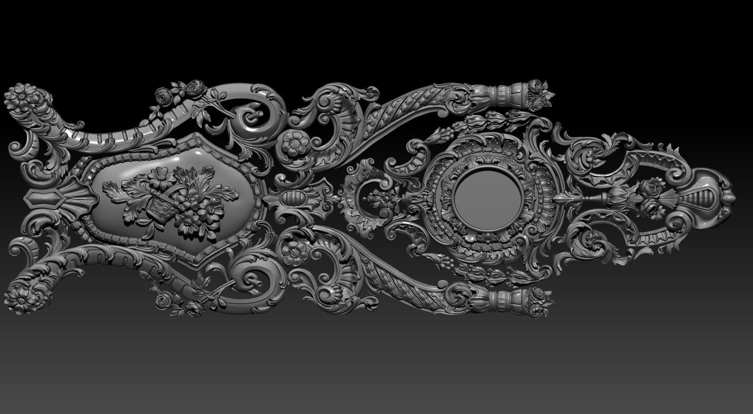 antique clock 3D print model_3