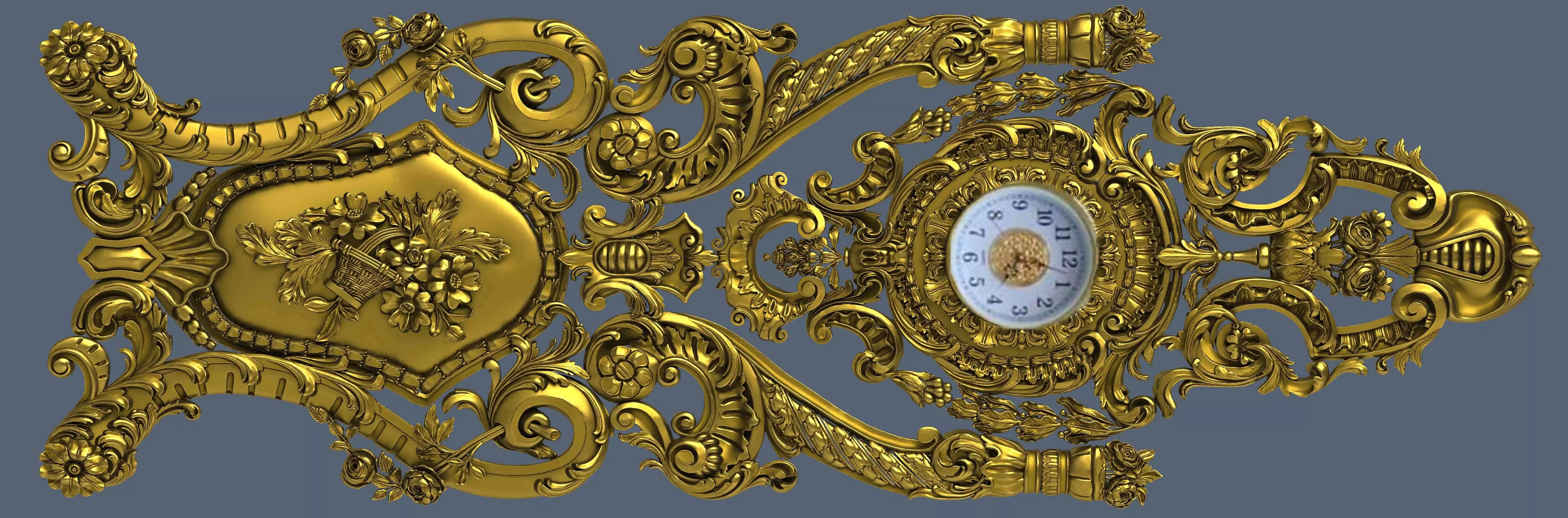 antique clock 3D print model_0