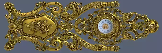 antique clock 3D print model