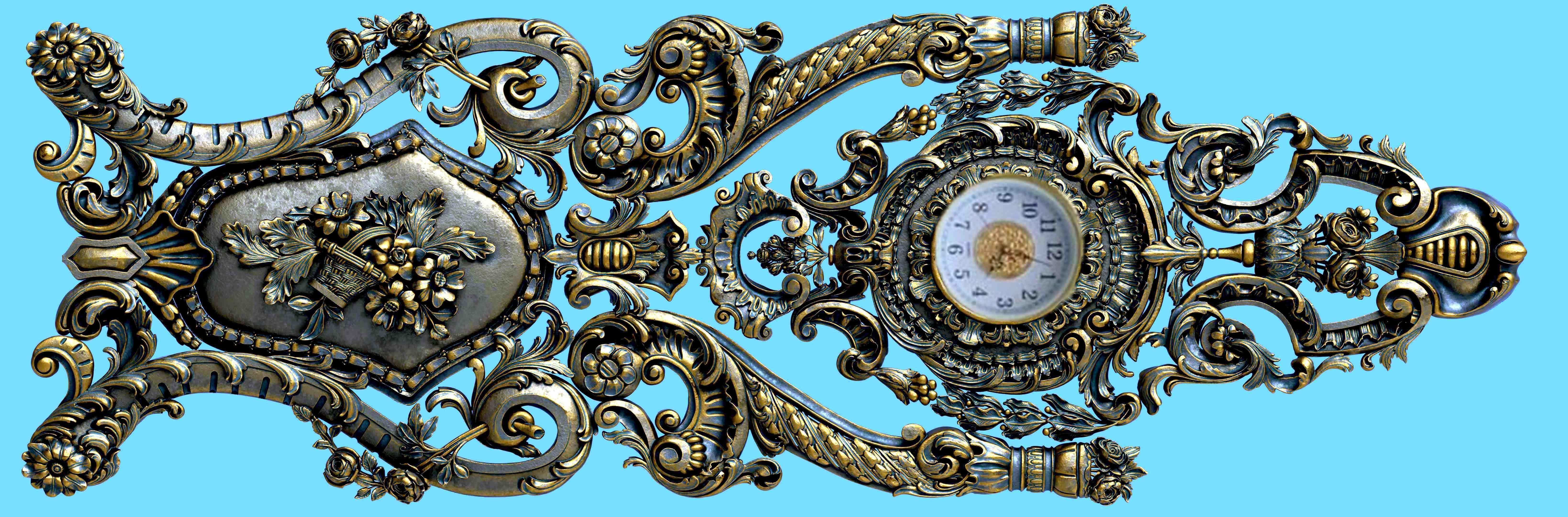 antique clock 3D print model_1