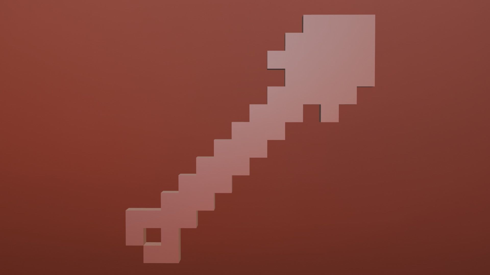 Minecraft Wooden Shovel Must Read Description Low-poly 3D model_8