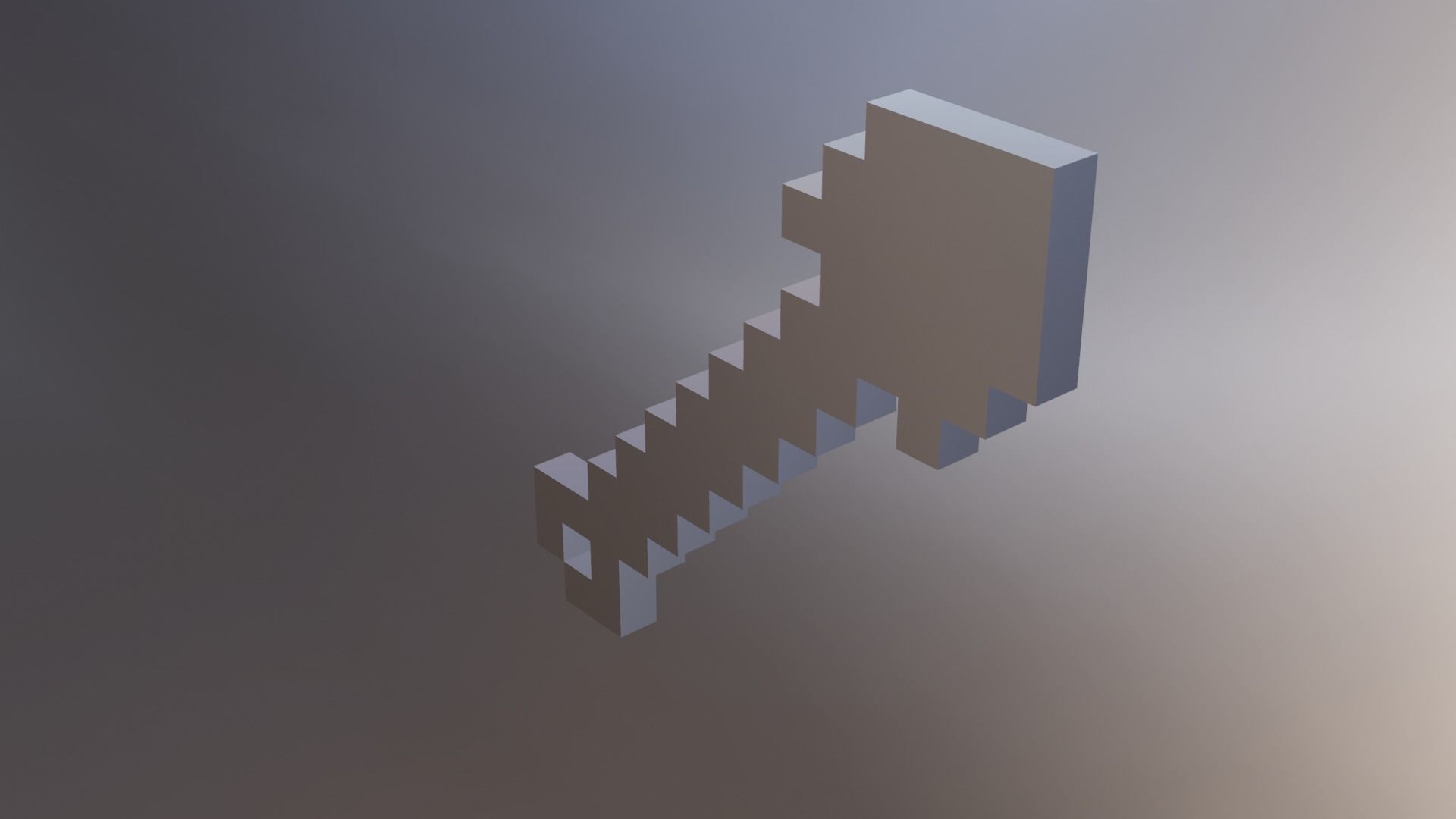 Minecraft Wooden Shovel Must Read Description Low-poly 3D model_21