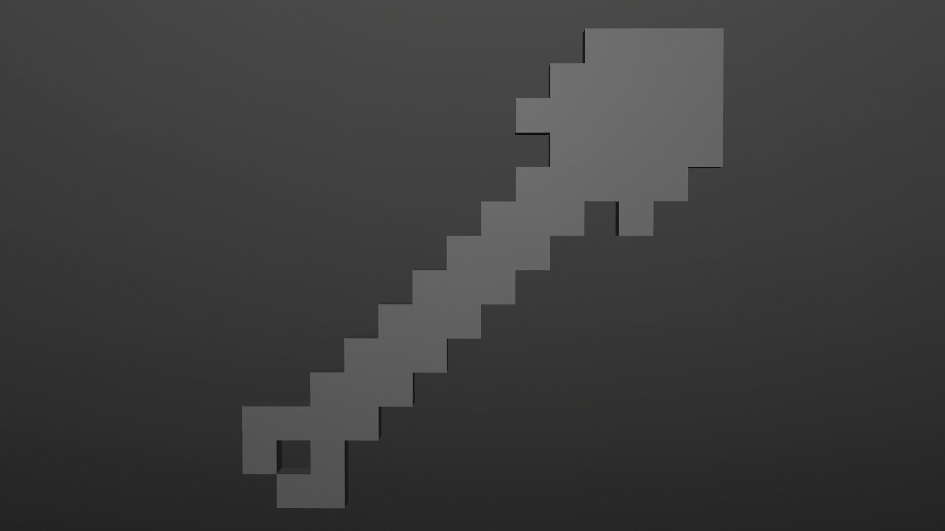 Minecraft Wooden Shovel Must Read Description Low-poly 3D model_13