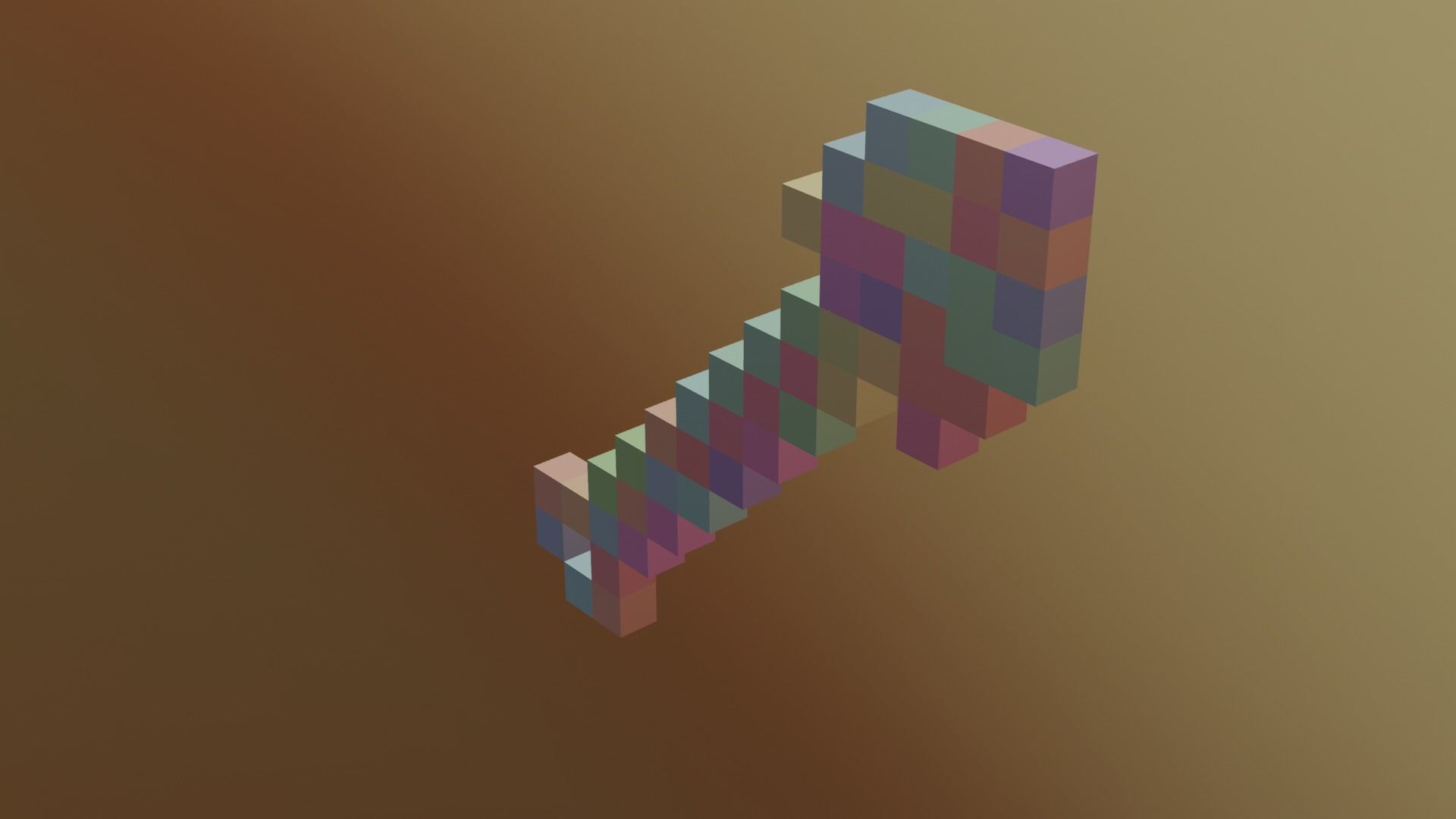 Minecraft Wooden Shovel Must Read Description Low-poly 3D model_16