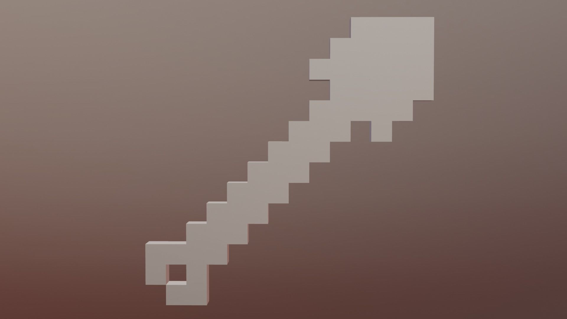 Minecraft Wooden Shovel Must Read Description Low-poly 3D model_31