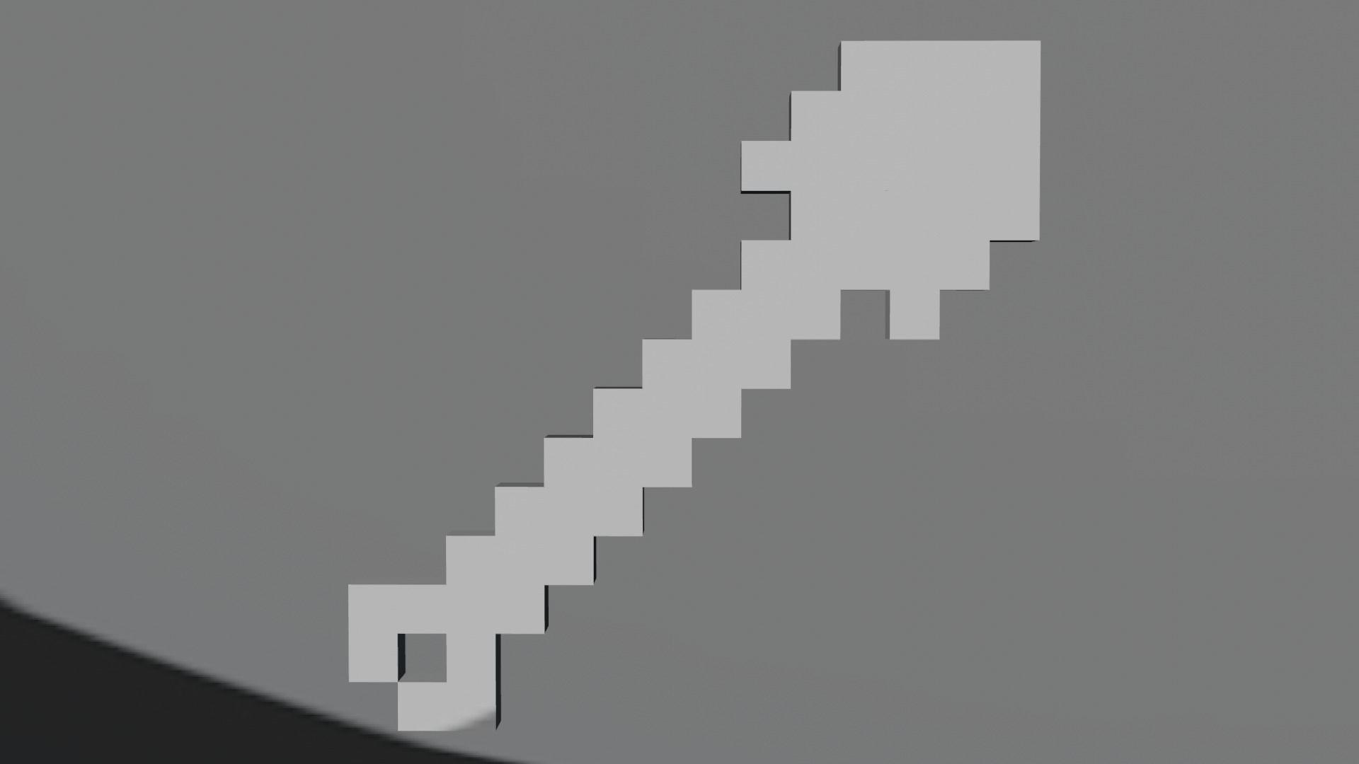 Minecraft Wooden Shovel Must Read Description Low-poly 3D model_30