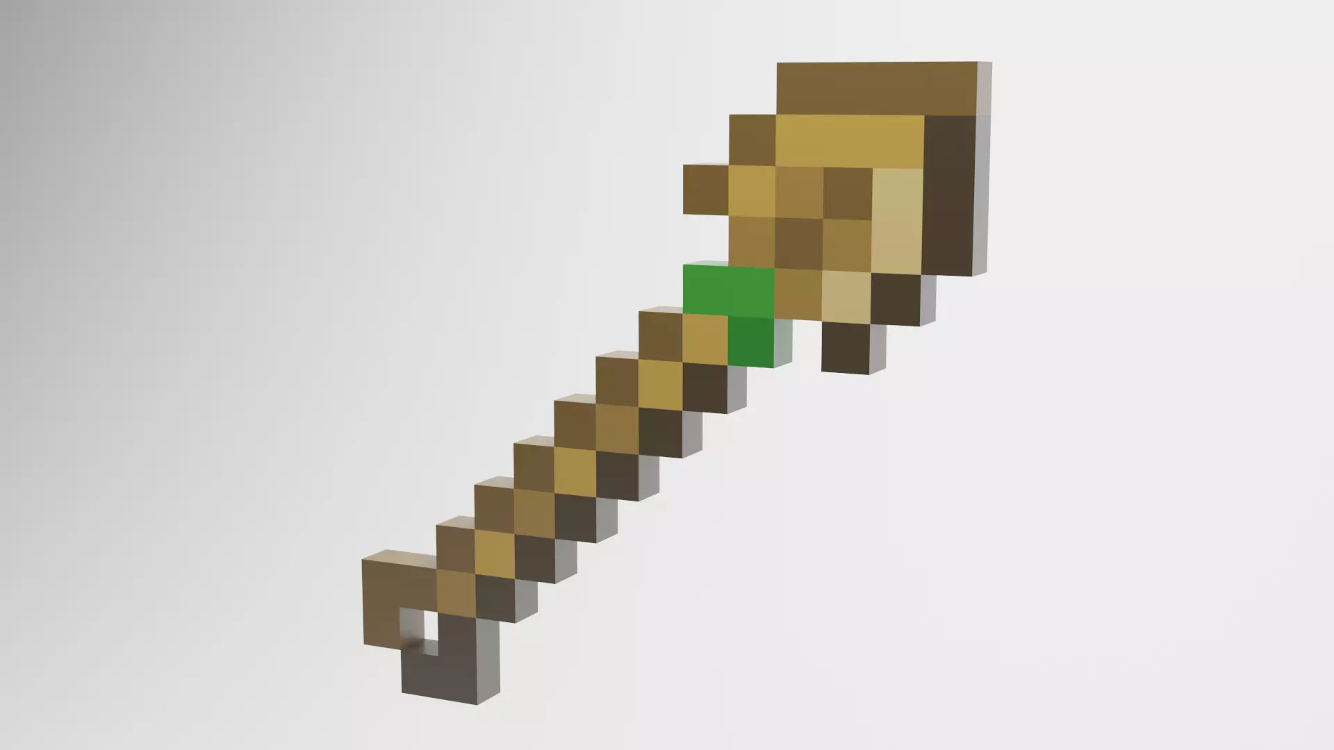 Minecraft Wooden Shovel Must Read Description Low-poly 3D model_0