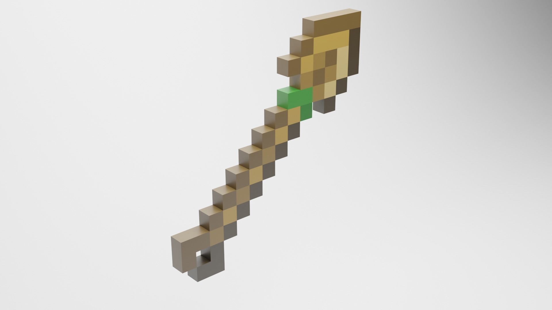 Minecraft Wooden Shovel Must Read Description Low-poly 3D model_11