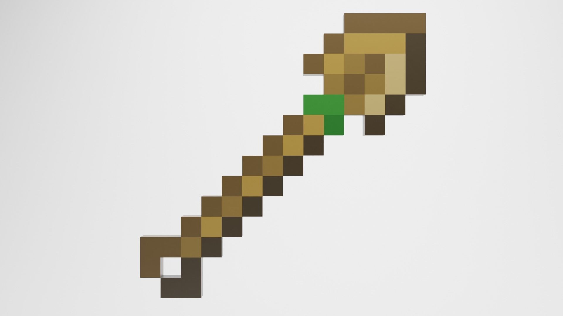 Minecraft Wooden Shovel Must Read Description Low-poly 3D model_34