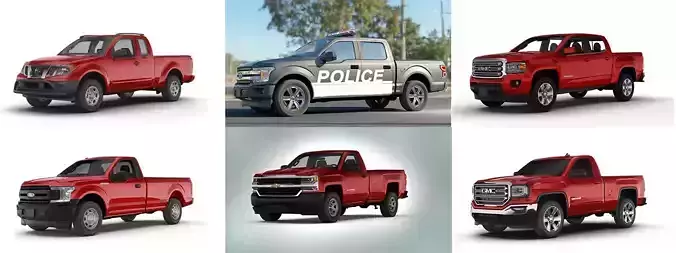 6 Truck gmc canyon 3D Model Collection
