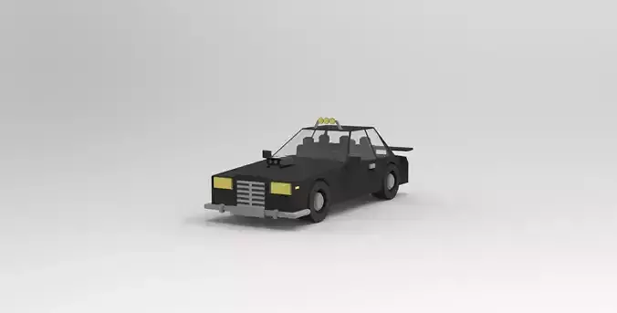 Low poly car lego police