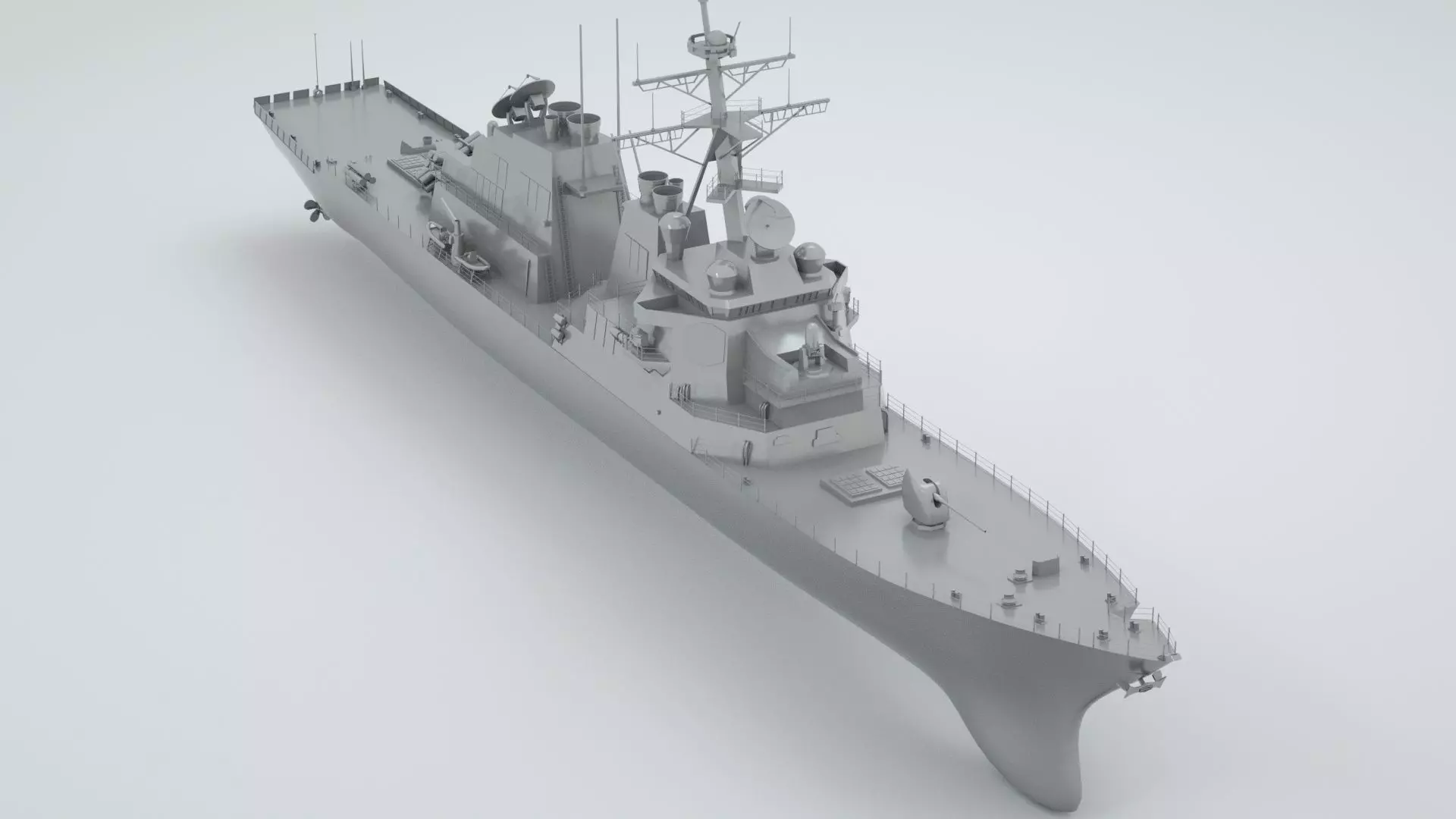Arleigh Burke Class Destroyer 3D model_0