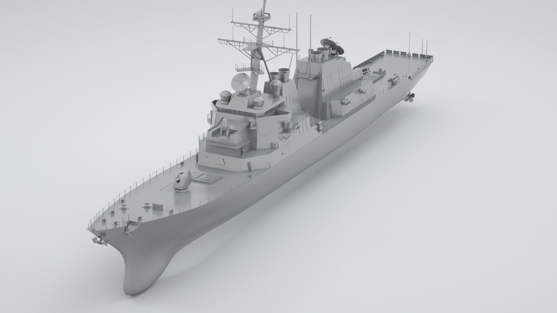 Arleigh Burke Class Destroyer 3D model_1