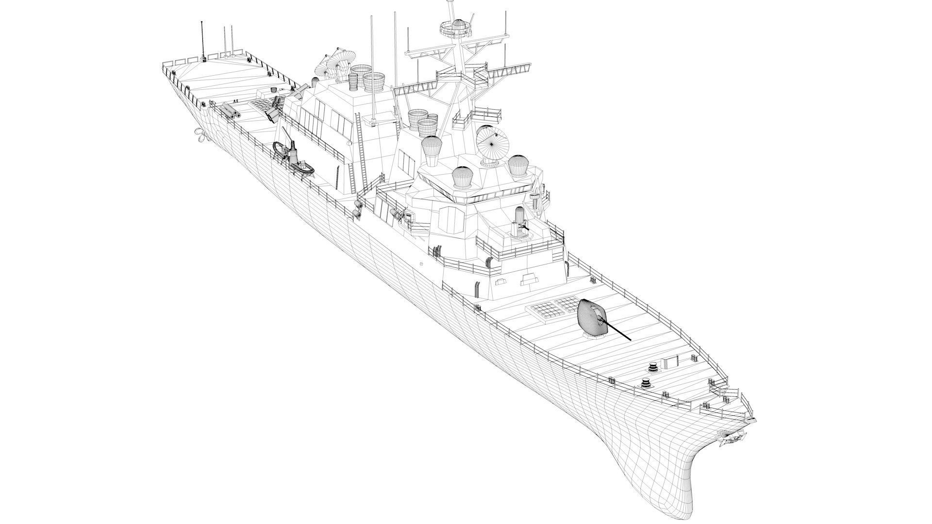 Arleigh Burke Class Destroyer 3D model_15