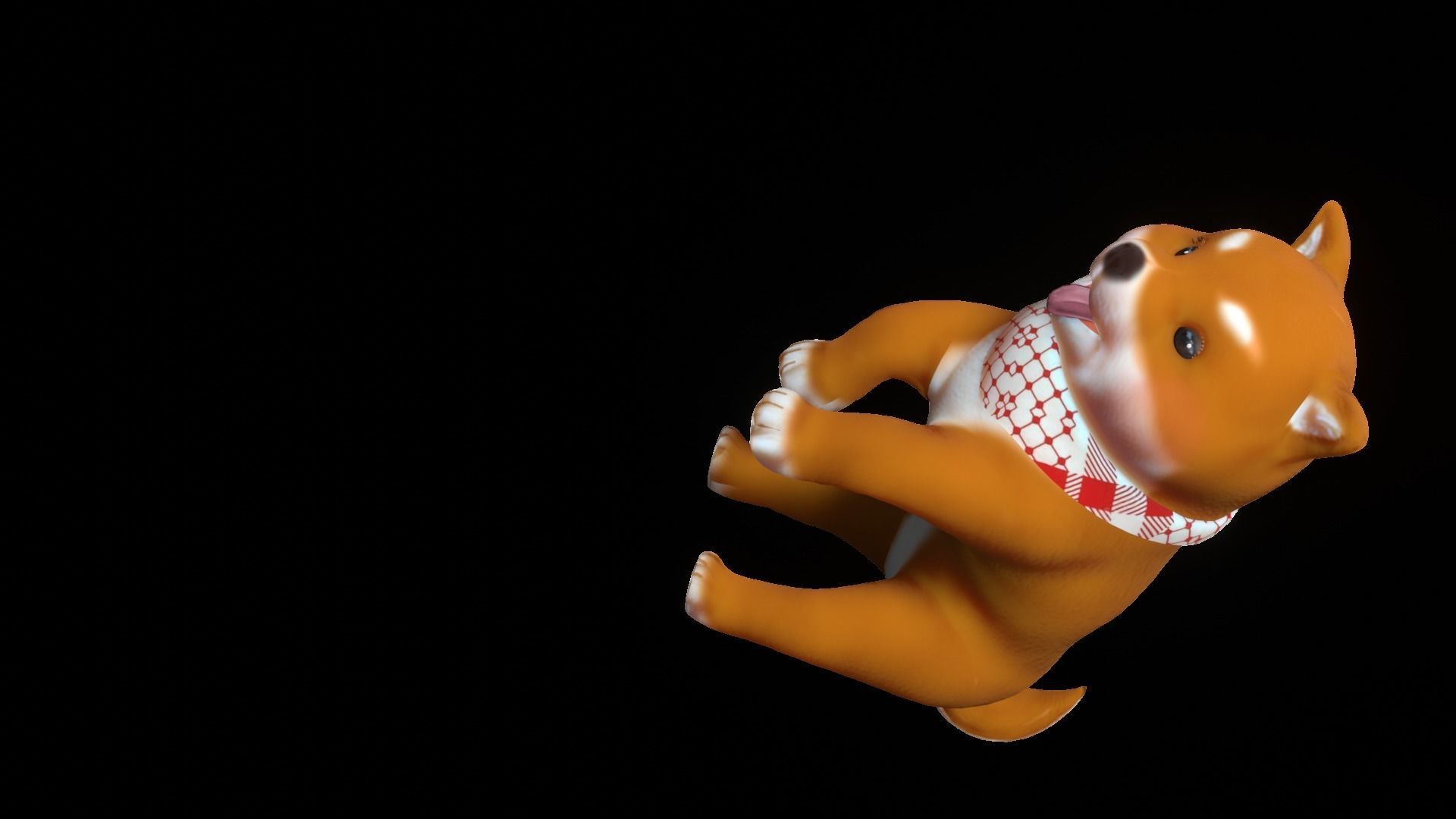 Shiba Dog Puppy Low-poly 3D model_42