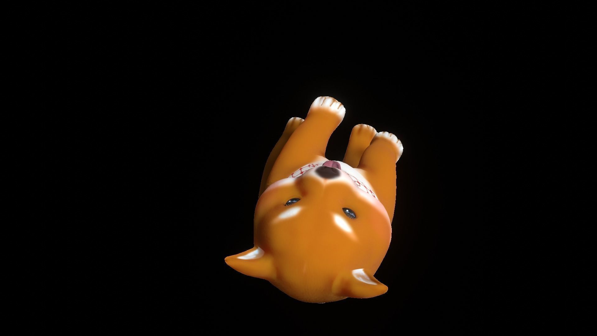 Shiba Dog Puppy Low-poly 3D model_50