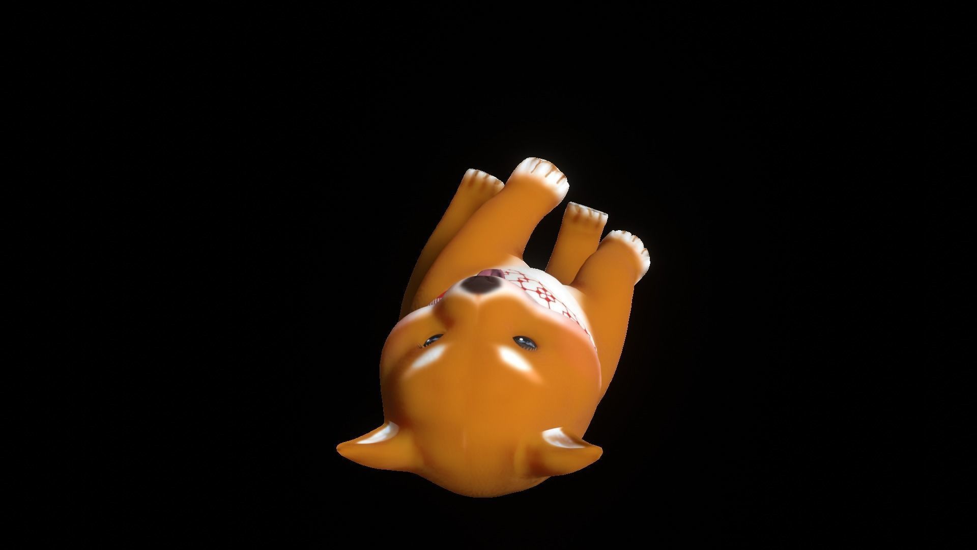 Shiba Dog Puppy Low-poly 3D model_54