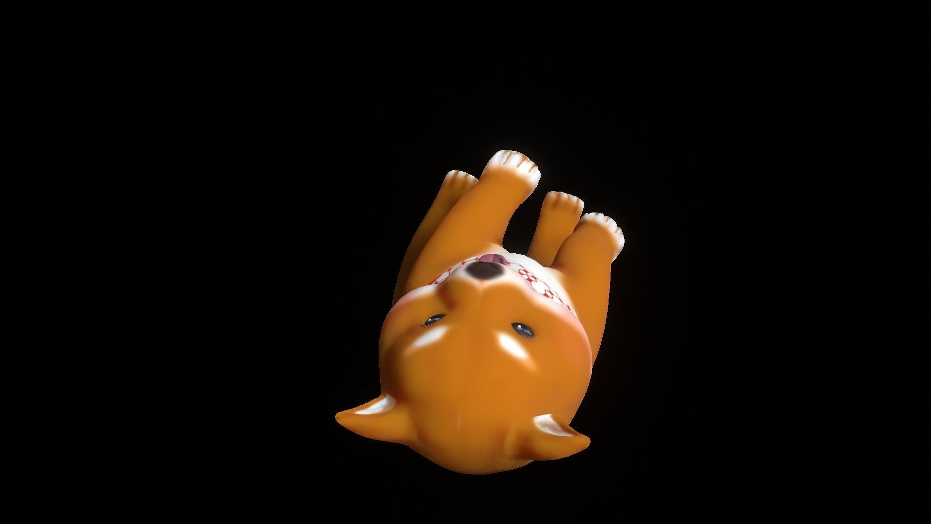 Shiba Dog Puppy Low-poly 3D model_52