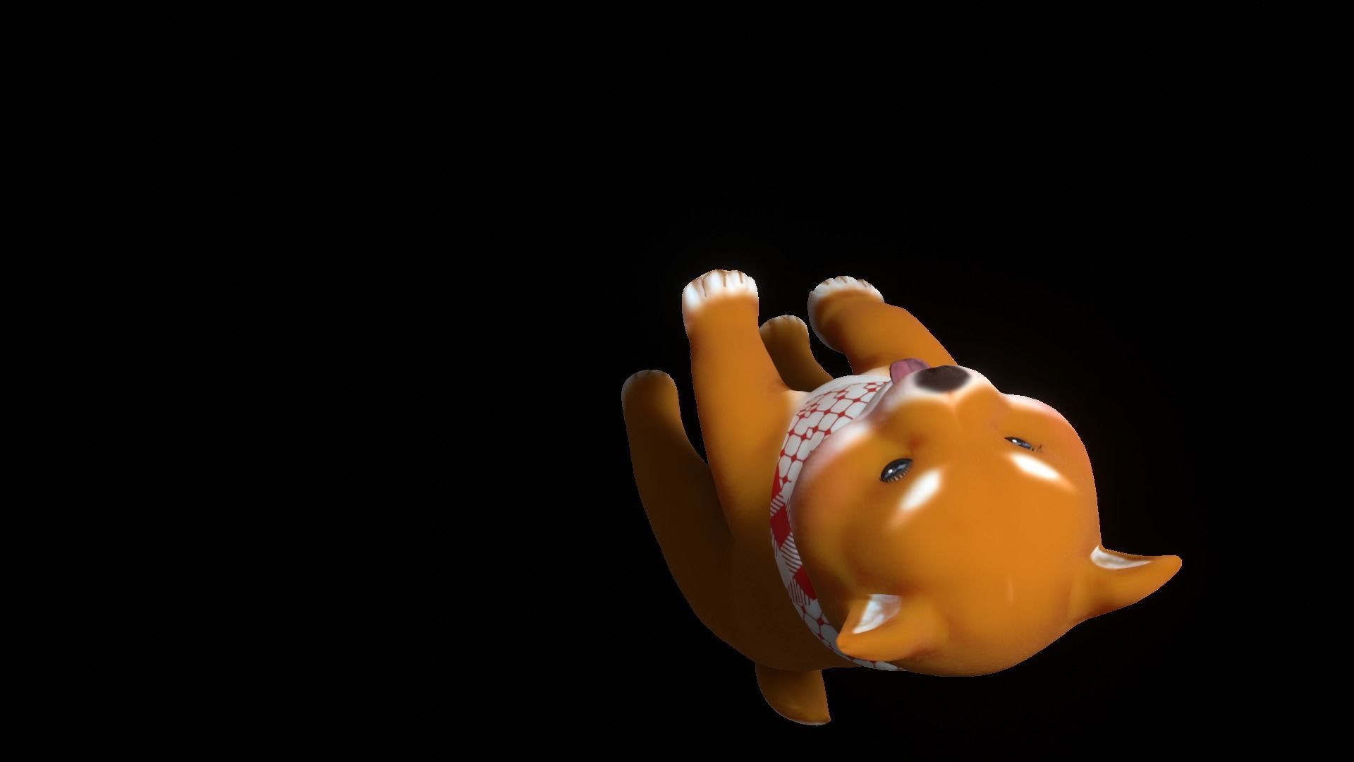 Shiba Dog Puppy Low-poly 3D model_45