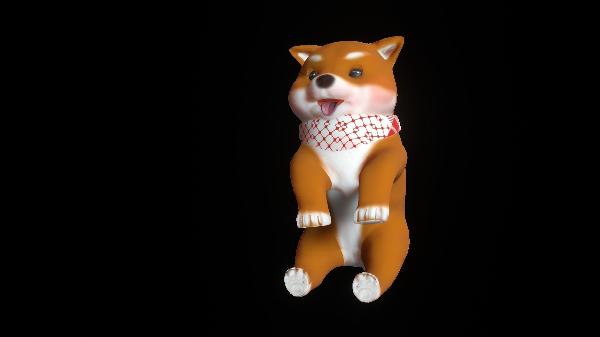 Shiba Dog Puppy Low-poly 3D model_27