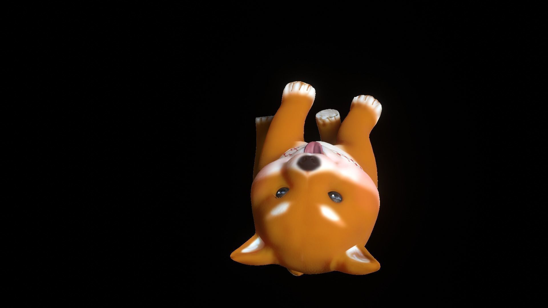 Shiba Dog Puppy Low-poly 3D model_62