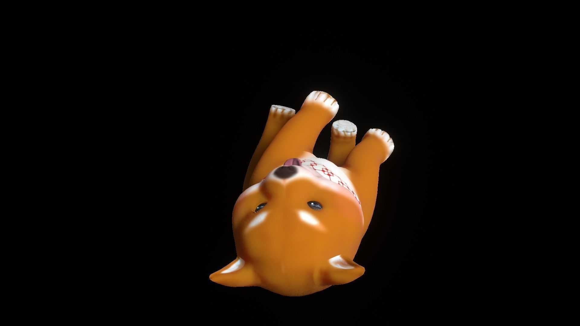 Shiba Dog Puppy Low-poly 3D model_59