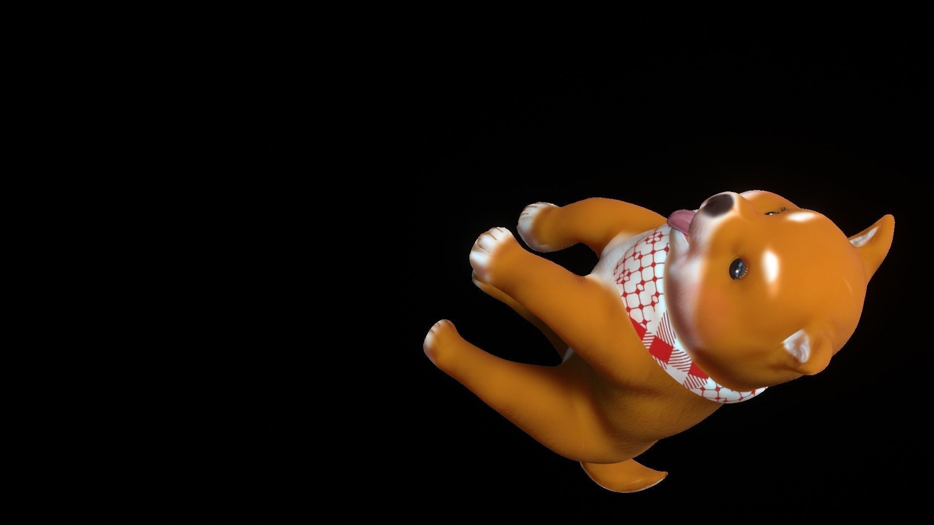 Shiba Dog Puppy Low-poly 3D model_43