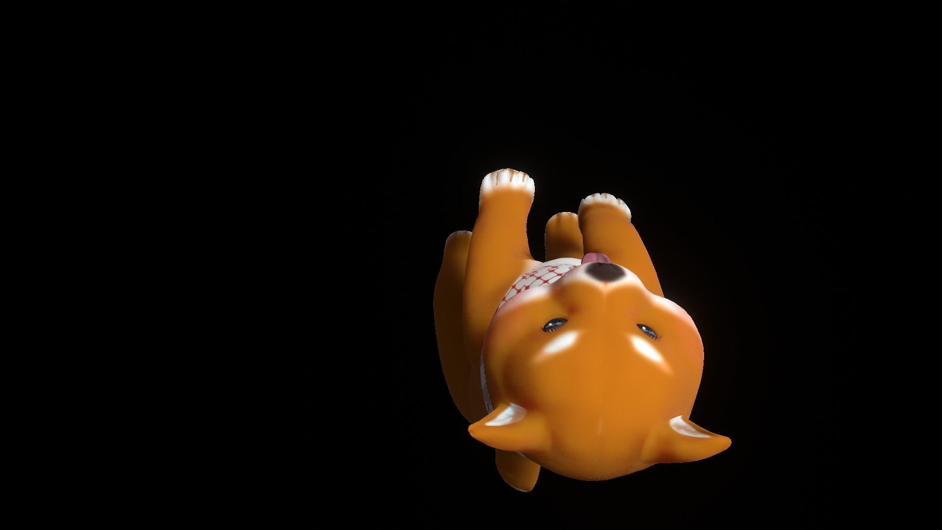 Shiba Dog Puppy Low-poly 3D model_46