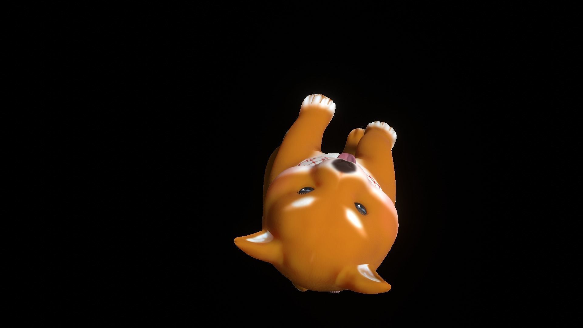 Shiba Dog Puppy Low-poly 3D model_47