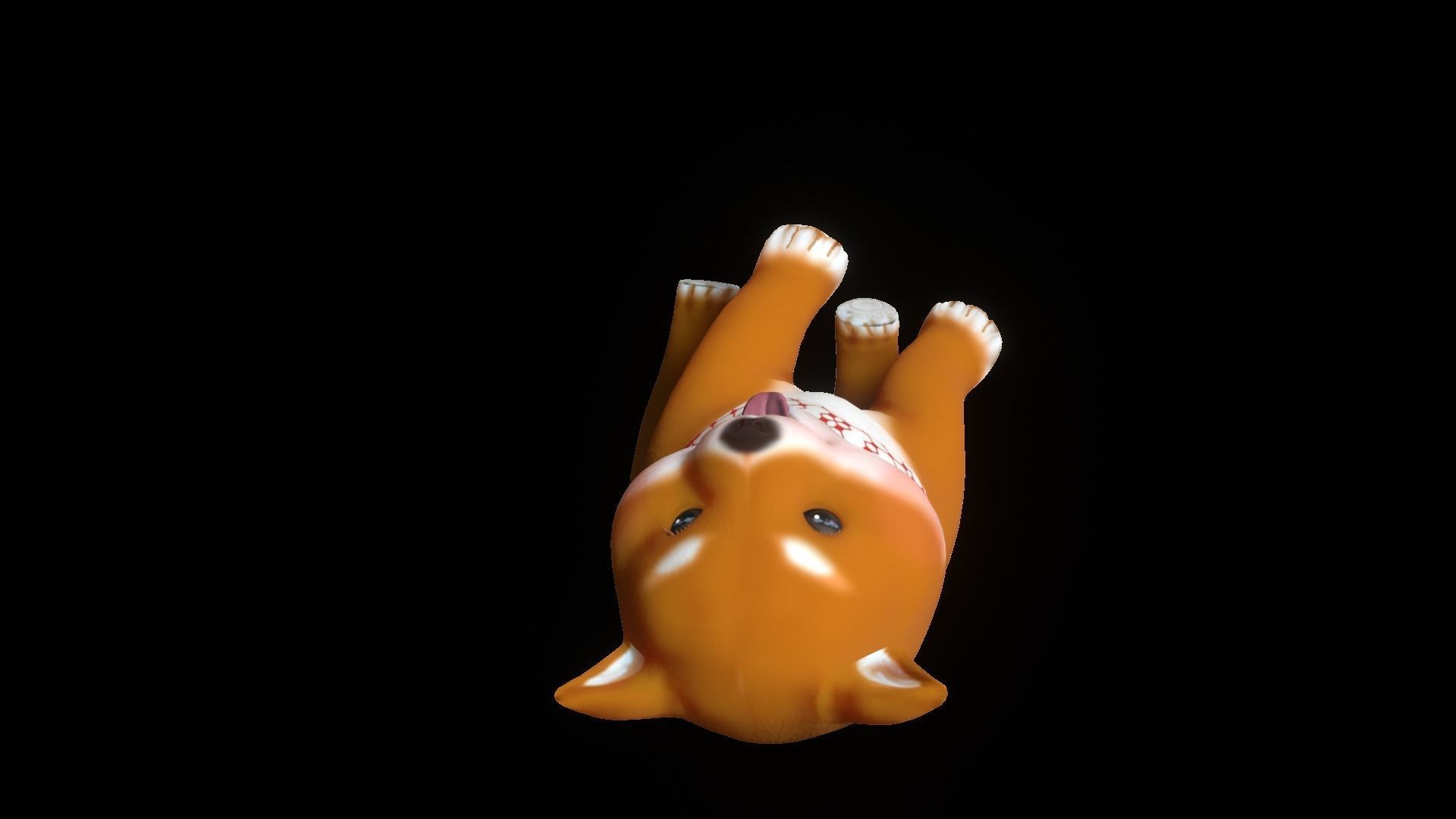 Shiba Dog Puppy Low-poly 3D model_60