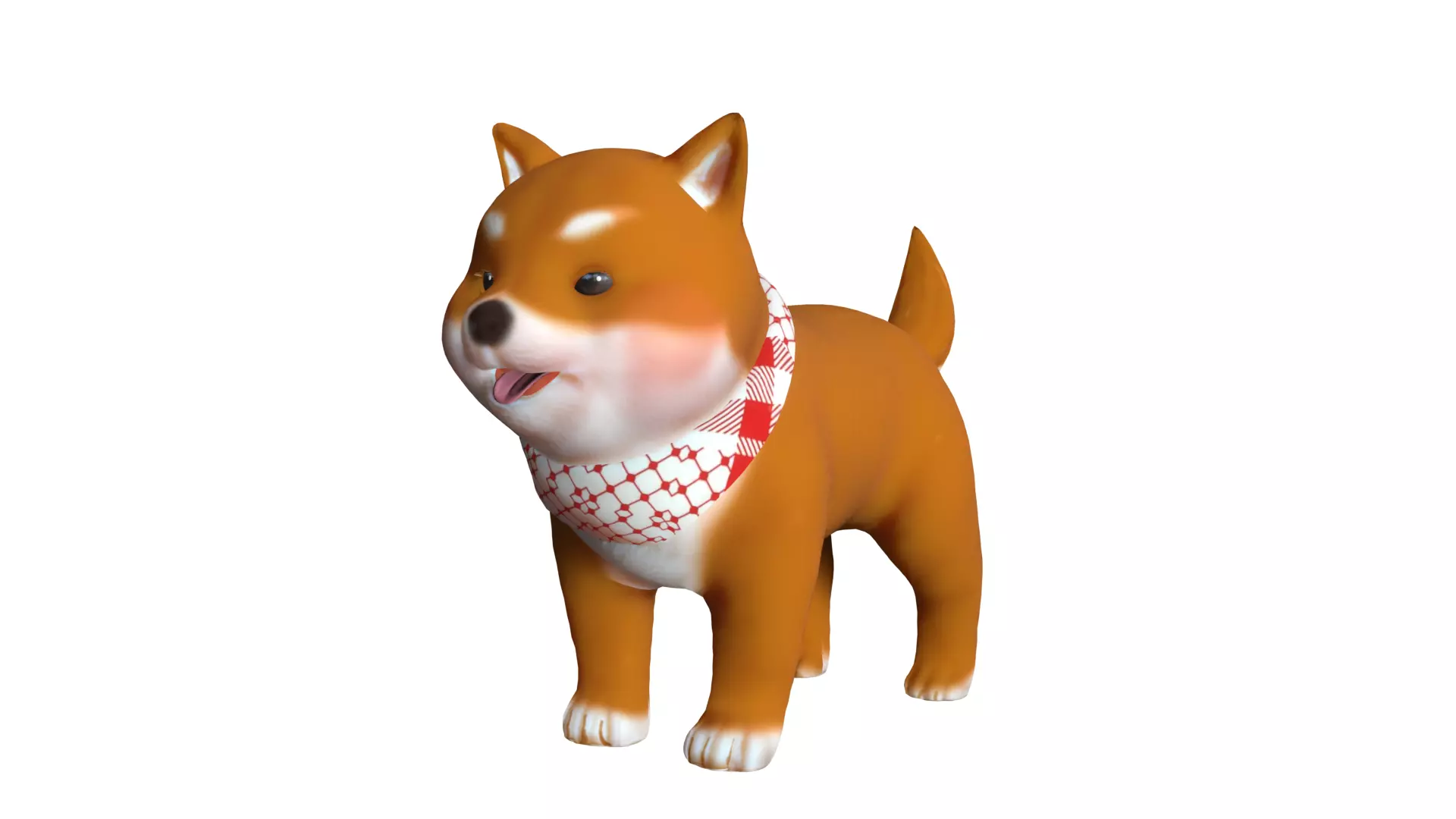 Shiba Dog Puppy Low-poly 3D model_0
