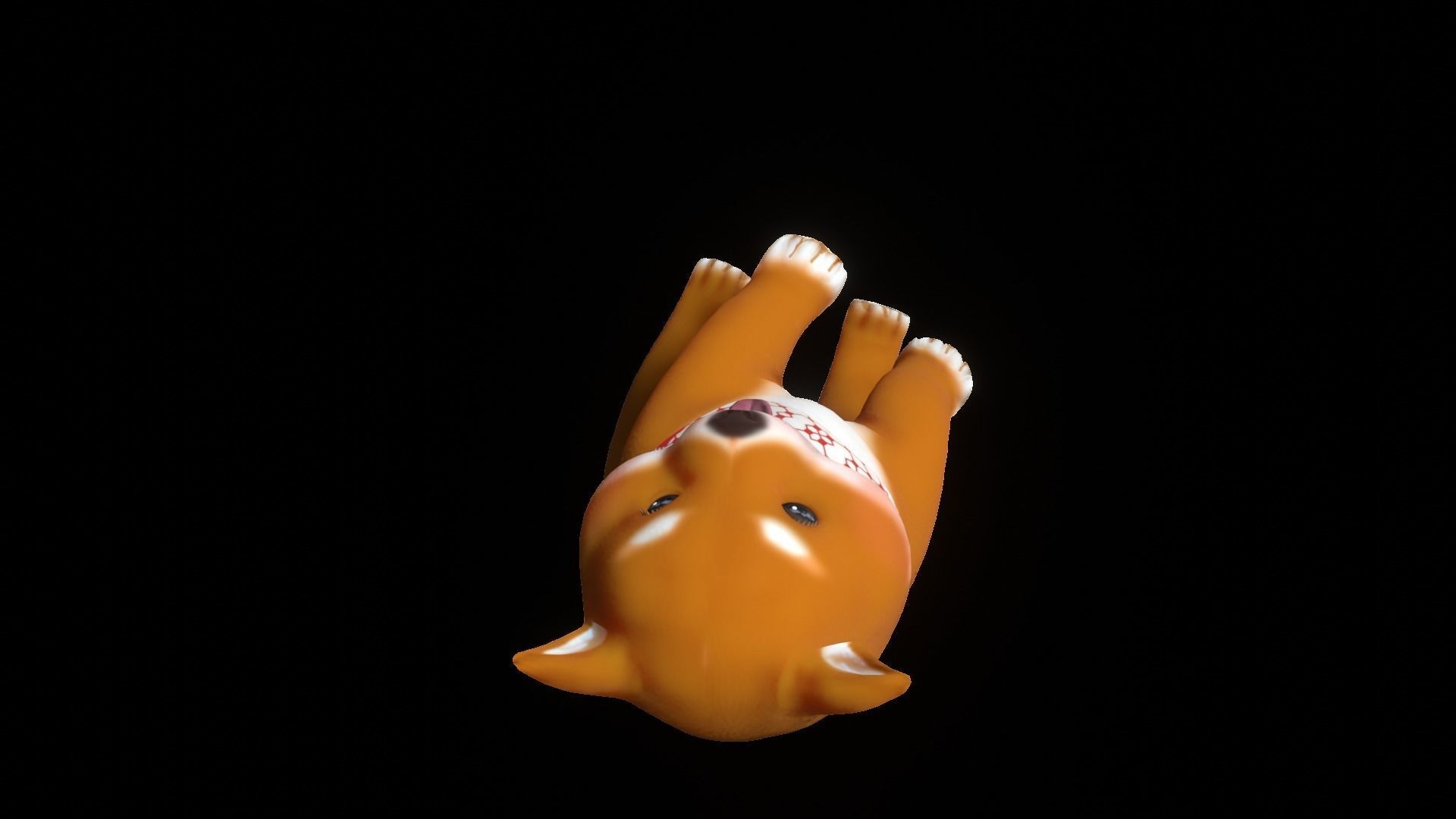 Shiba Dog Puppy Low-poly 3D model_53