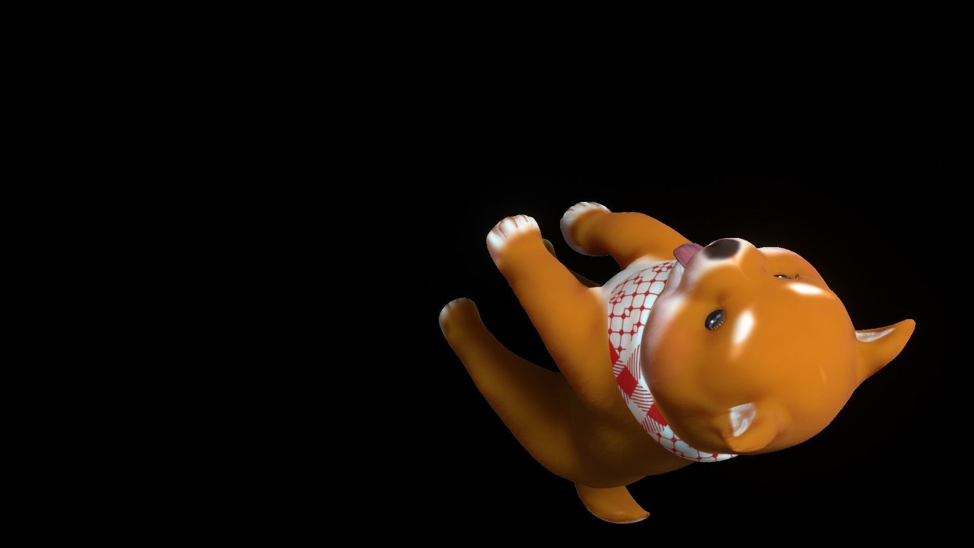 Shiba Dog Puppy Low-poly 3D model_44