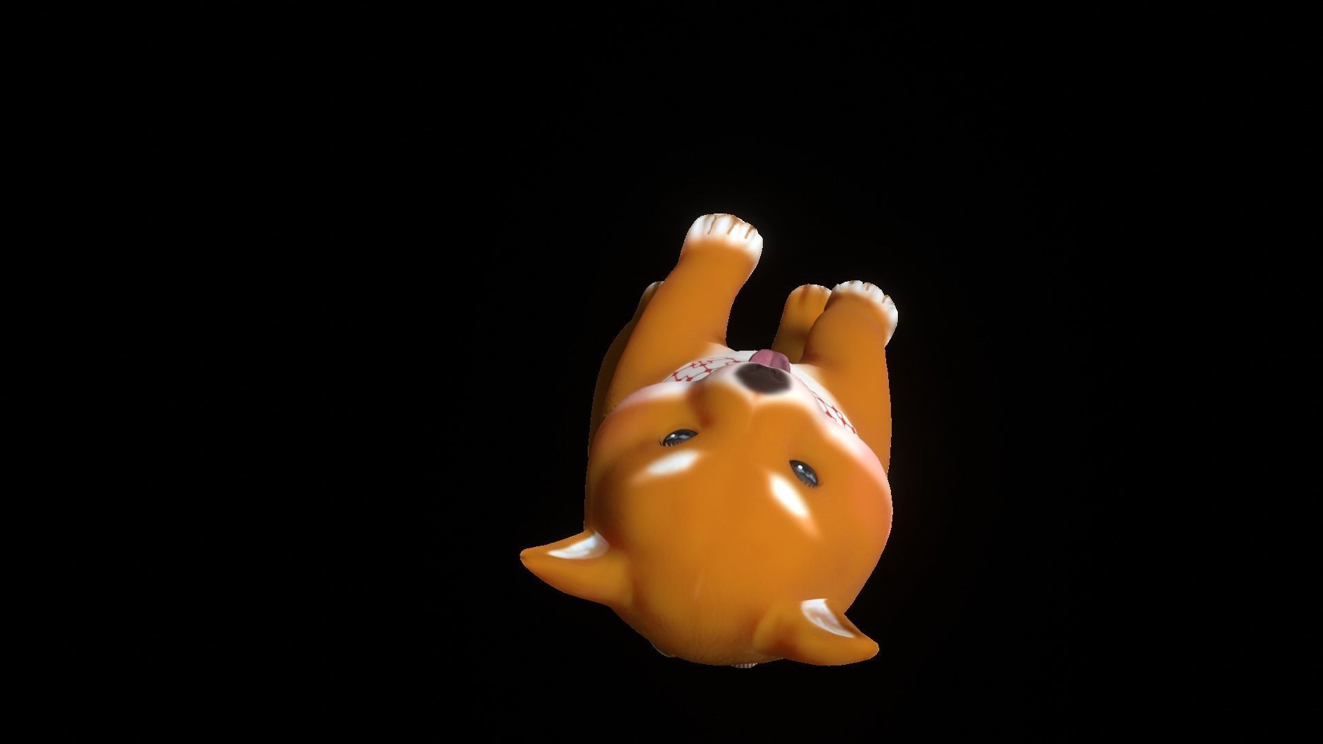 Shiba Dog Puppy Low-poly 3D model_48