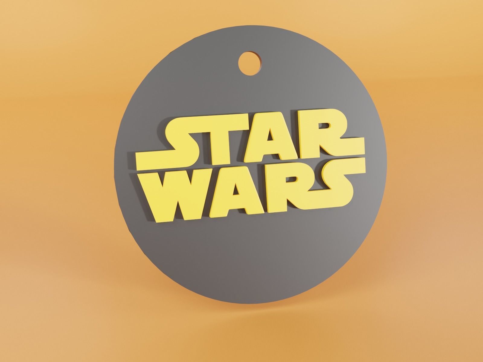 Star wars key chain 3D print model_6