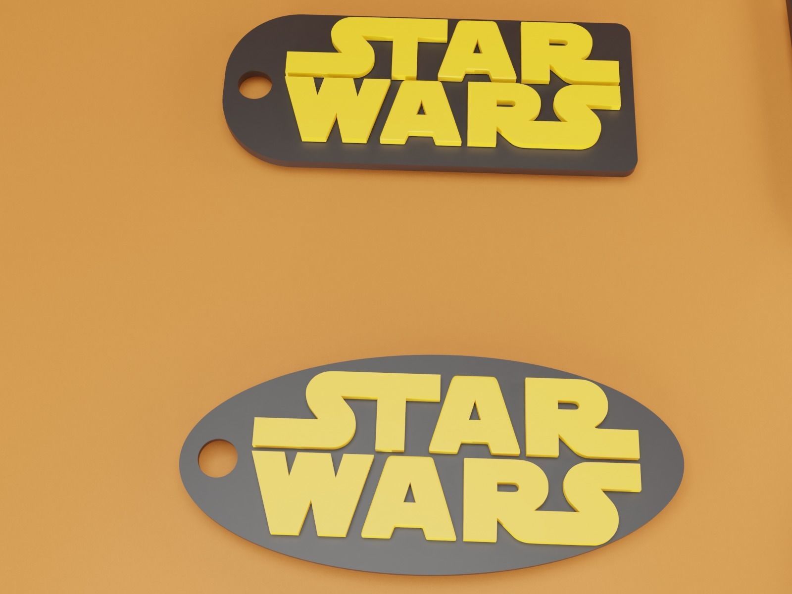 Star wars key chain 3D print model_24