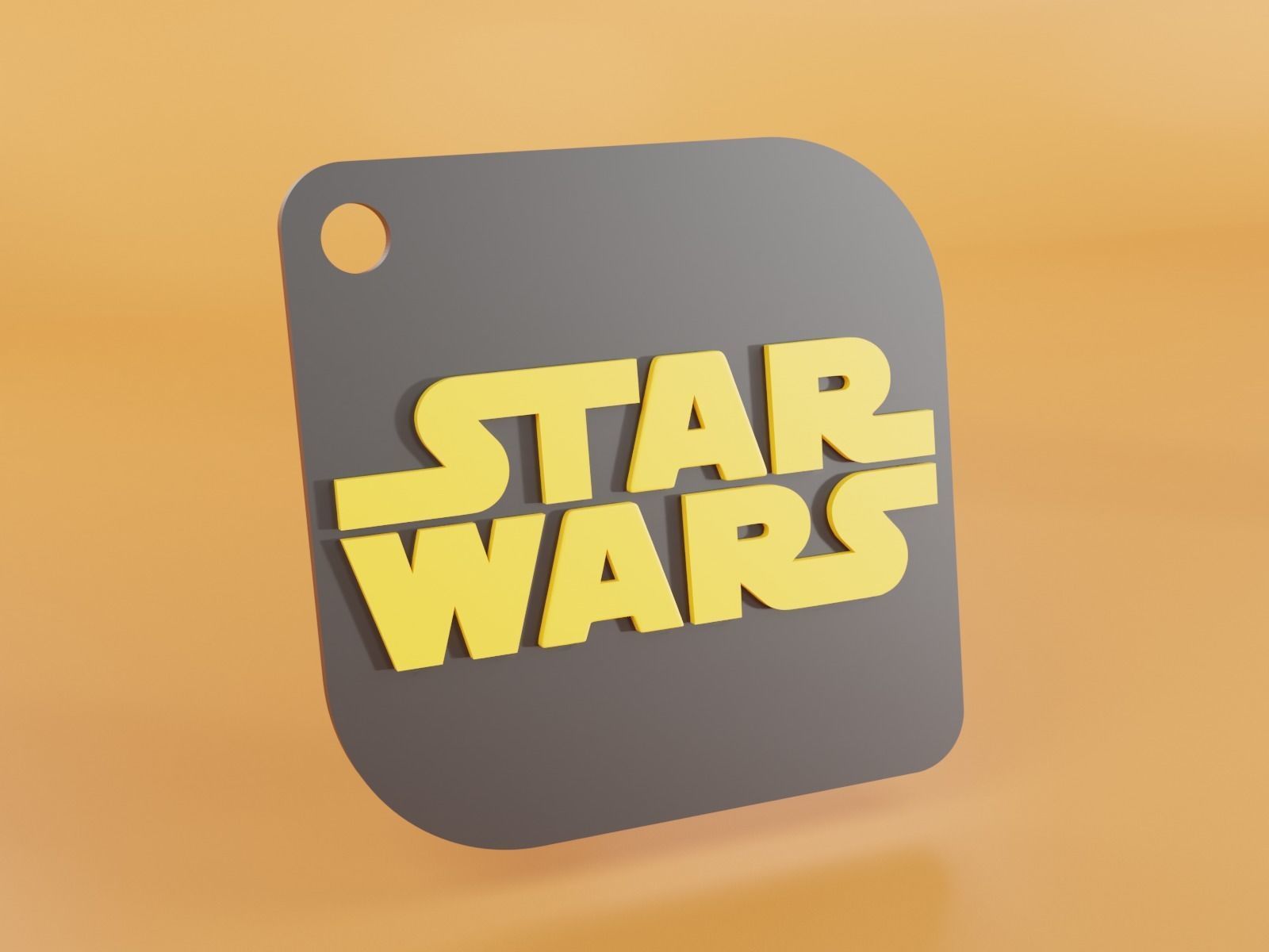 Star wars key chain 3D print model_3