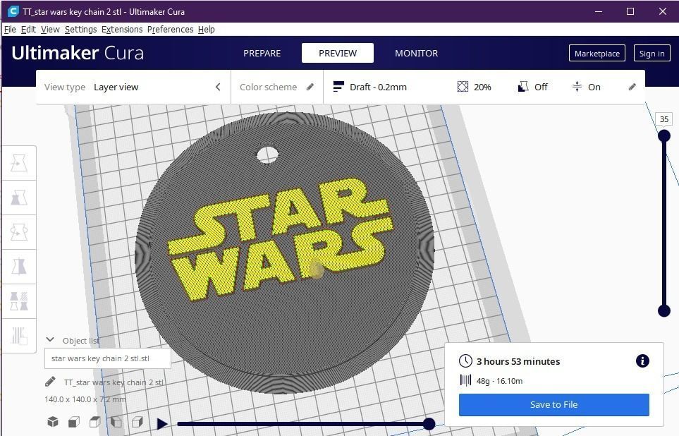 Star wars key chain 3D print model_14