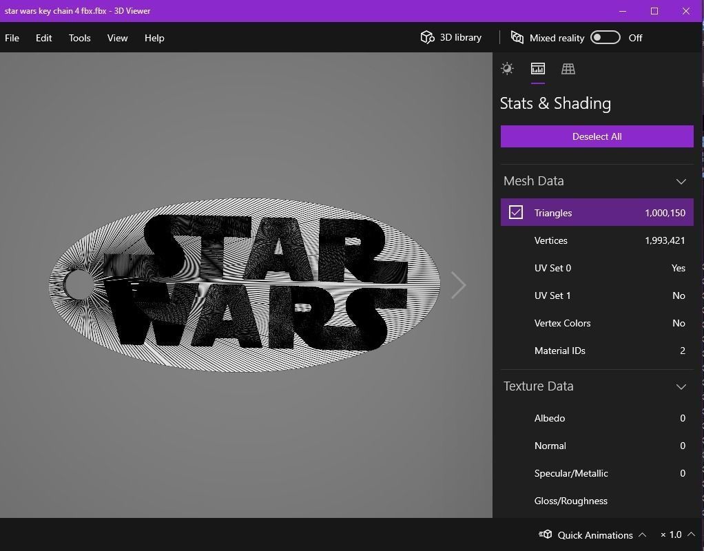 Star wars key chain 3D print model_23