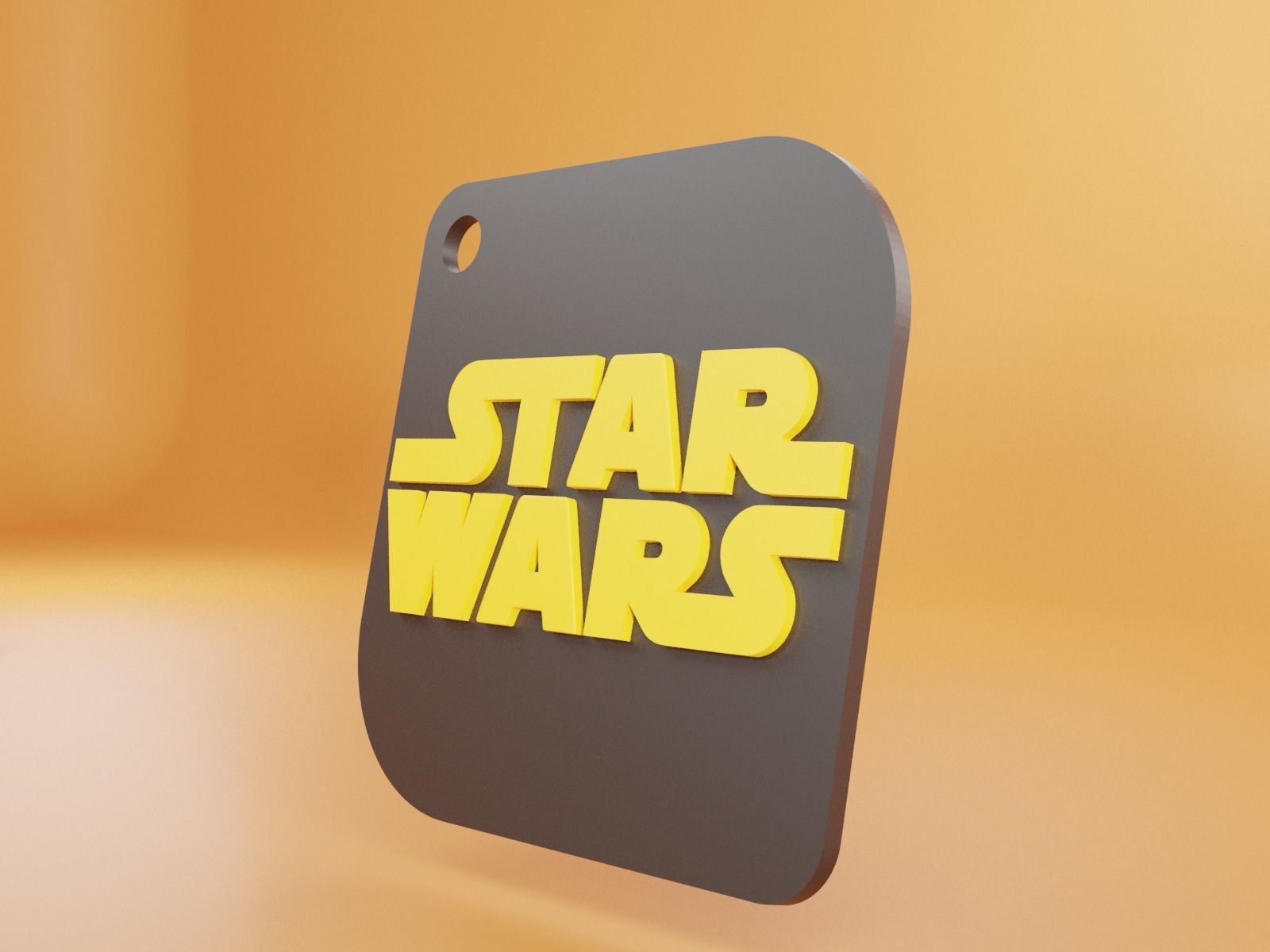 Star wars key chain 3D print model_2