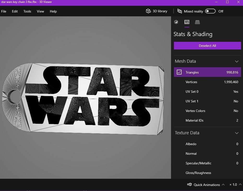 Star wars key chain 3D print model_21