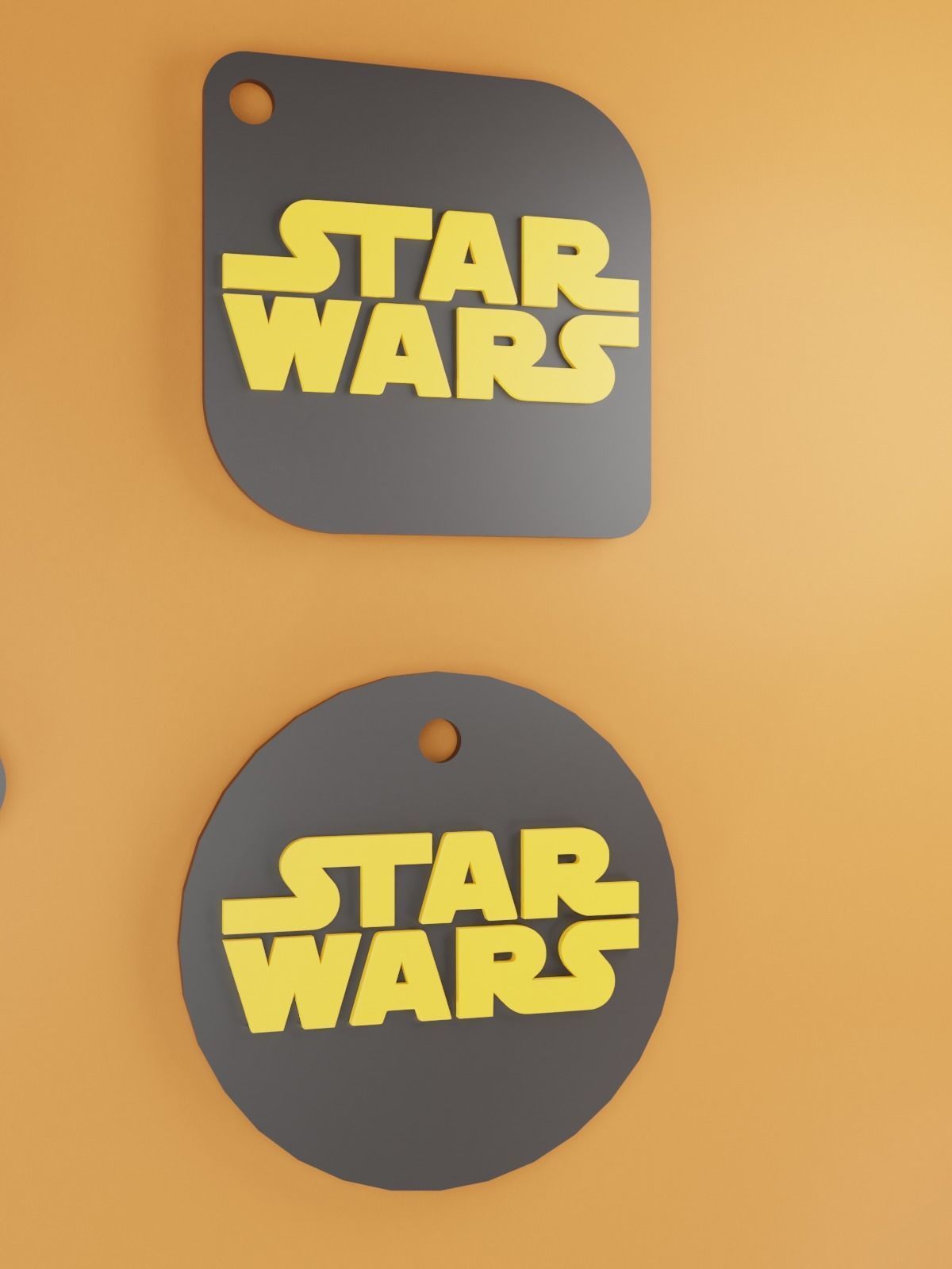 Star wars key chain 3D print model_11