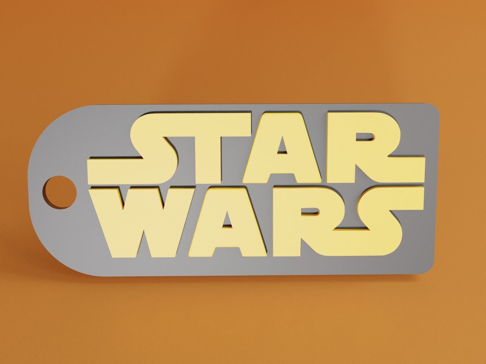Star wars key chain 3D print model_4