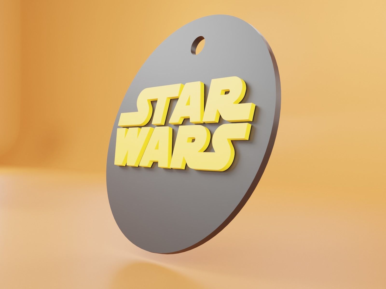 Star wars key chain 3D print model_7