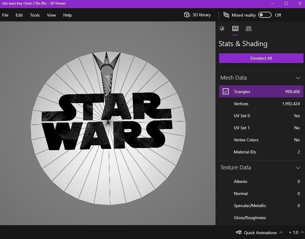 Star wars key chain 3D print model_19